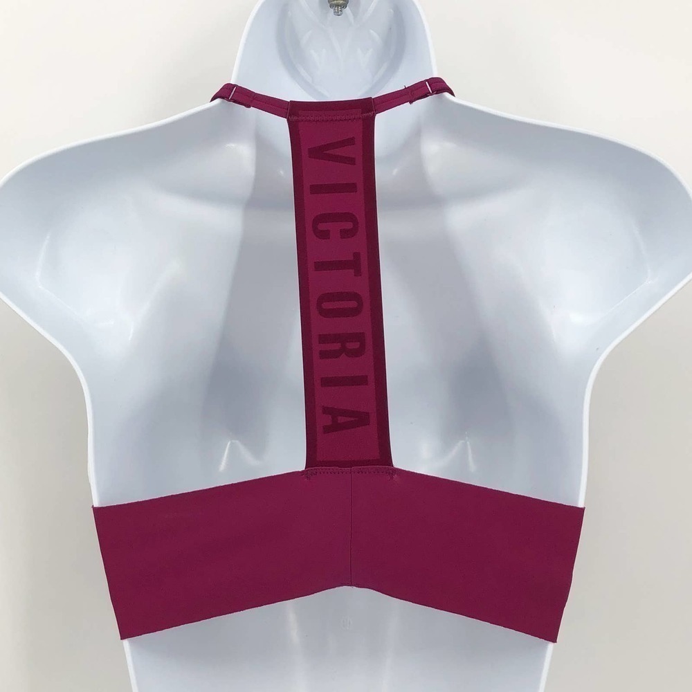 Victoria's Secret Women's Push Up Bra Size 32C Berry Purple T Back Front Close - Picture 6 of 10